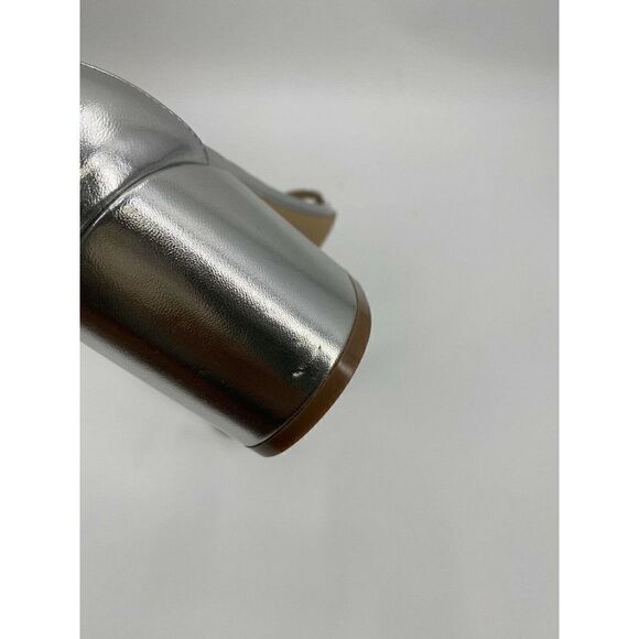 Jewel Badgley Mischka Farah Wedge Sandal Silver US 6.5 Embellished Formal Shoe - Picture 5 of 6